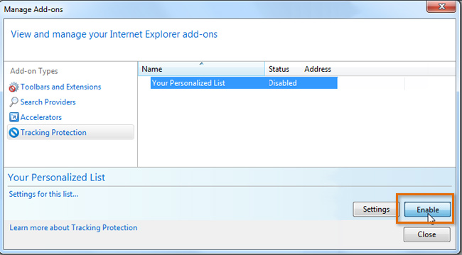 Screenshot of Internet Explorer