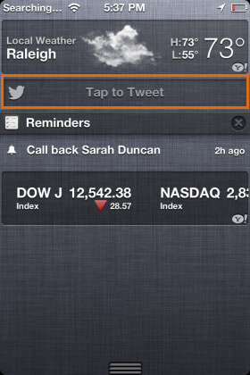 Screenshot of Twitter on an iPhone