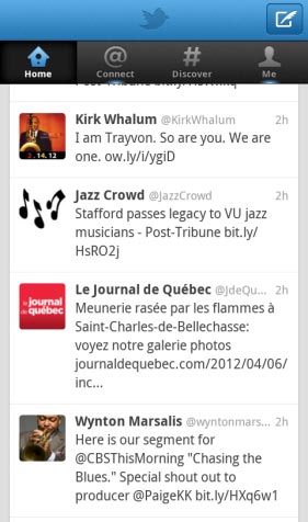 A Screenshot of Twitter on an Android Phone