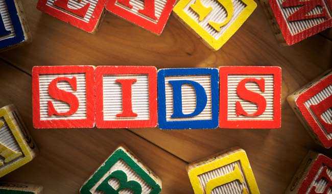 Baby blocks spelling SIDS