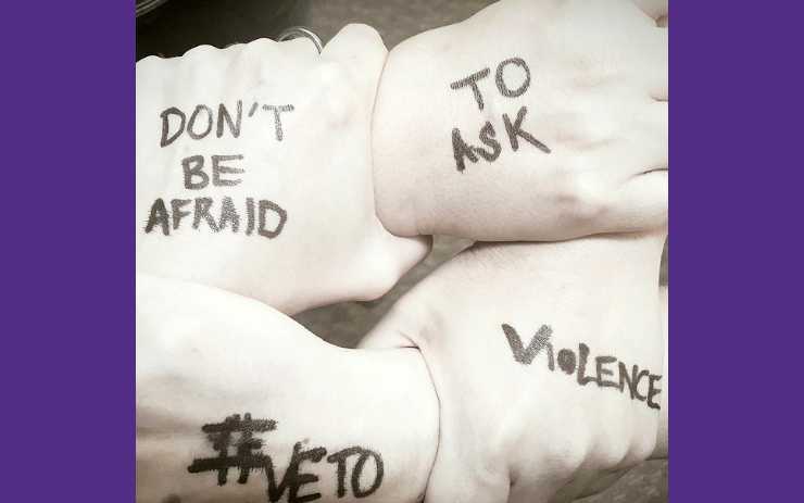 Entry 3: "Dont be afraid to ask. #VetoViolence"