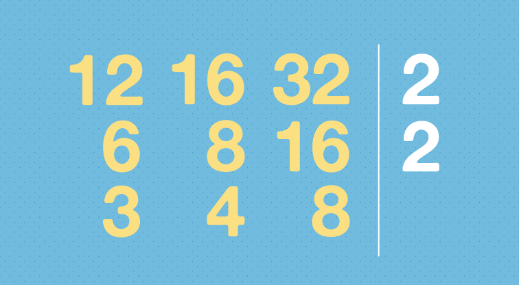 Divide cada número usando en orden cada uno de los números primos.