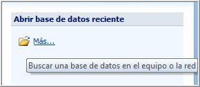 Encontrar una base de datos existente