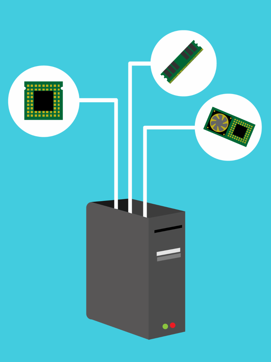 Ilustración contextual de los requerimientos de un equipo para funcionar con Windows 8.