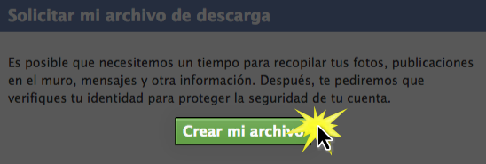 Haz clic en el botón Crear mi archivo para terminar.