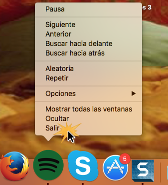 Cerrar programas desde el Dock