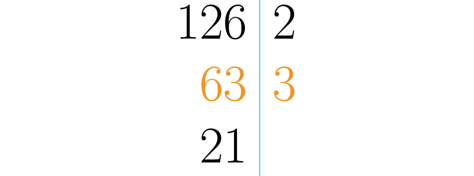 Se divide en el menor número primo posible, en este caso el 3.