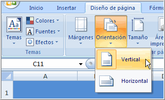 Cambiar la orientación de la página