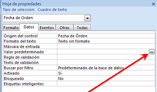 Configurando la Fecha de las Órdenes en el Formulario de Órdenes