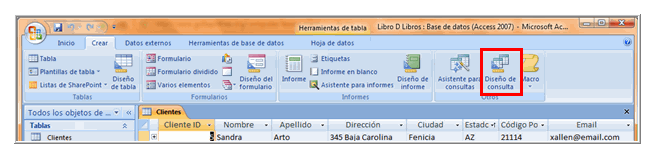 Comando Diseño de Consulta