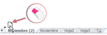 Imagen del ícono de hoja que se verá al mover una hoja de cálculo en Excel 2010.