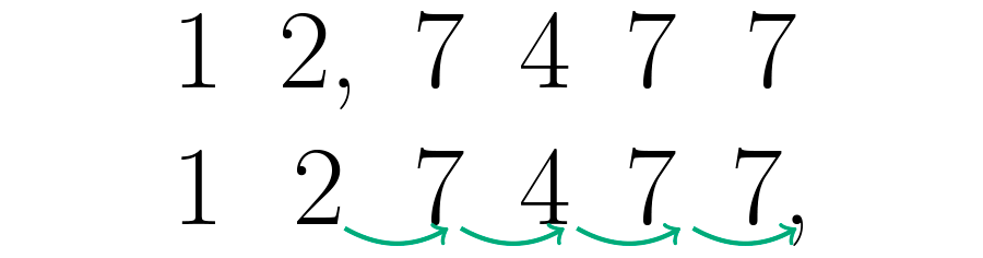 Se corre la coma hacia la derecha hasta que el último número tome la posición de las unidades.