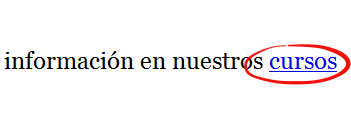 Textos resaltados en azul