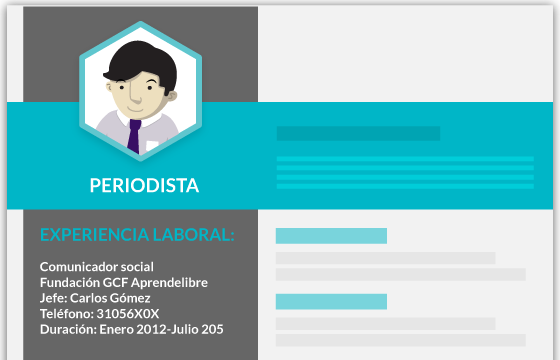 Ejemplo de cómo escribir la experiencia laboral.