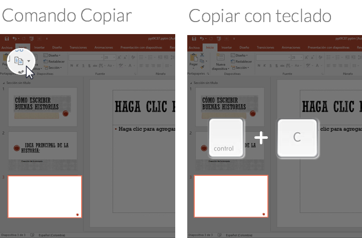 Copiar diapositiva