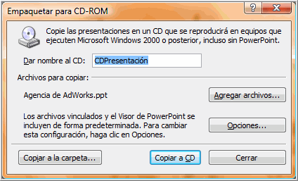 Empaquetar para CD-ROM