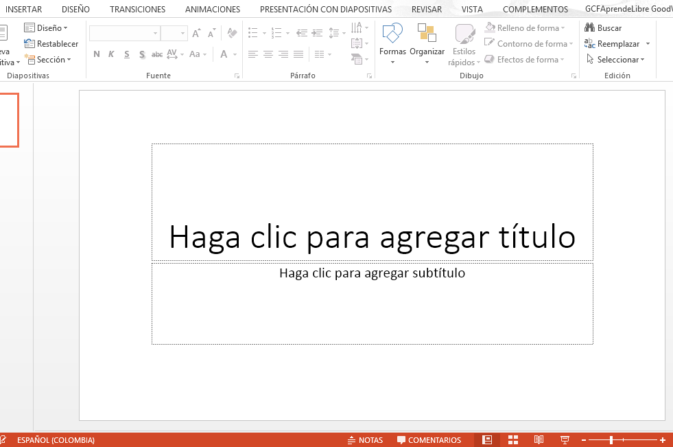 Algunos marcadores de posición tienen la opción de insertar texto.