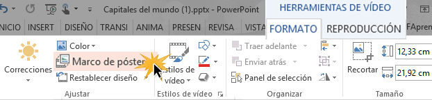 Elige un fotograma del video una imagen alojada en tu computador.