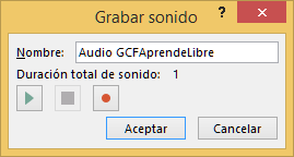 Ponle un nombre a tu audio para que lo puedas identificar fácilmente.