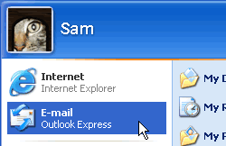 Ejecutar Outlook Expres desde el menú inicio