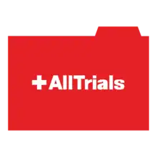 an office folder showing the AllTrials wordmark