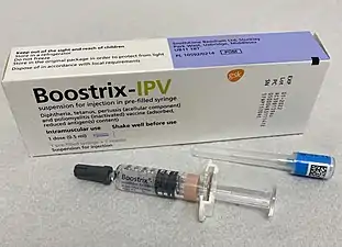 Boostrix-IPV (dTaP/IPV): for booster vaccination against diphtheria, tetanus, pertussis and polio from the age of three years, and in pregnant women to protect the baby in early infancy.