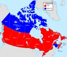 Map: implementation of community treatment orders in Canadian provinces and territories