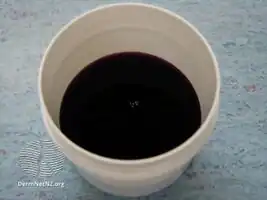 Potassium permanganate/concentrated solution