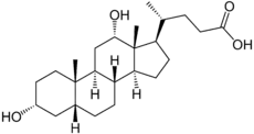 Skeletal formula of deoxycholic acid