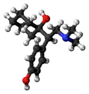 Ball-and-stick model of desvenlafaxine