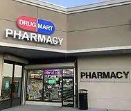 Outside an independent drugstore in South Plainfield, New Jersey