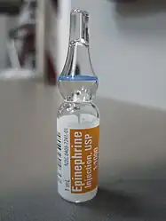 Adrenaline/epinephrine ampoule