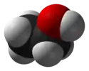 Space-filling model of ethanol