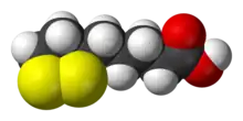 3D rendering of alpha lipoic acid