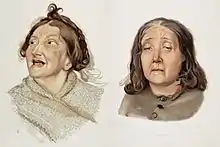 two drawings of a woman