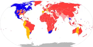 Map of world cannabis laws