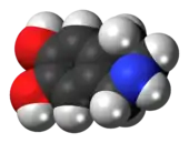 Space-filling model of the norsalsolinol molecule