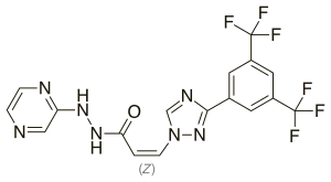 Skeletal formula of selinexor