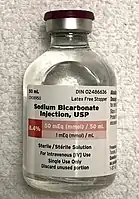 Vial of 8.4% sodium bicarbonate