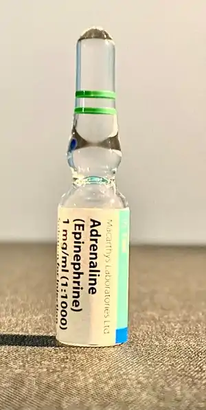 Epinephrine (adrenaline) ampoule