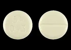 Two generic azathioprine oral tablets, 50 mg each