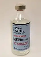 Vial of 23.4% sodium chloride