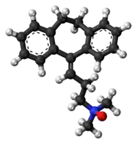 Ball-and-stick model of the amitriptylinoxide molecule