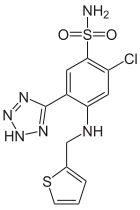Structural formula of azosemide