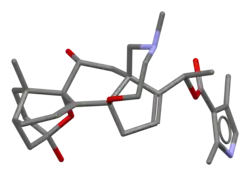 Stick model of the batrachotoxin molecule