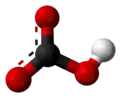 Ball and stick model of bicarbonate
