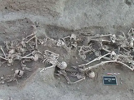 People who died of bubonic plague in a mass grave from 1720 to 1721 in Martigues, France