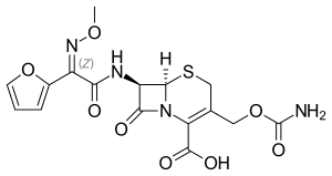 Skeletal formula of cefuroxime