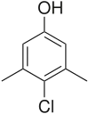 Kekulé, skeletal formula of chloroxylenol