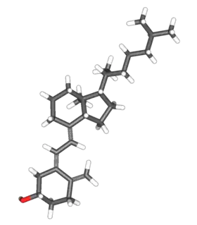 Molecular structure of Vitamin D3 with the common reasons for use and the biological target.
